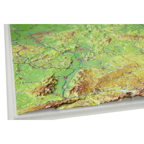 Reliefkarte Deutschland klein 1 : 2 400 000