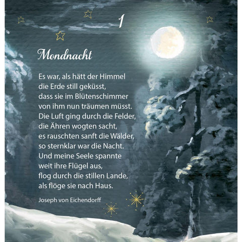 Zettel-Adventskalender - Liegt nun so still die weite Welt