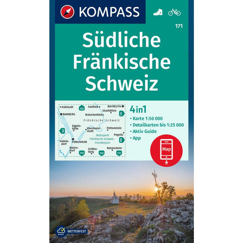 KOMPASS Wanderkarte 171 Südliche Fränkische Schweiz 1:50.000