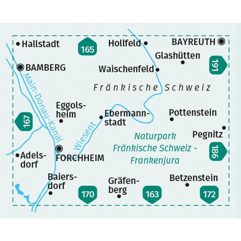 KOMPASS Wanderkarte 171 Südliche Fränkische Schweiz 1:50.000
