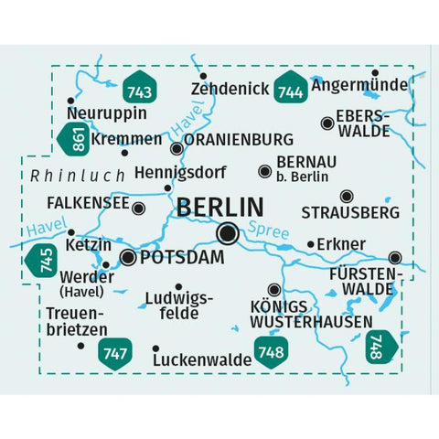 KOMPASS Wanderkarten-Set 700 Berlin und Umgebung (4 Karten) 1:50.000