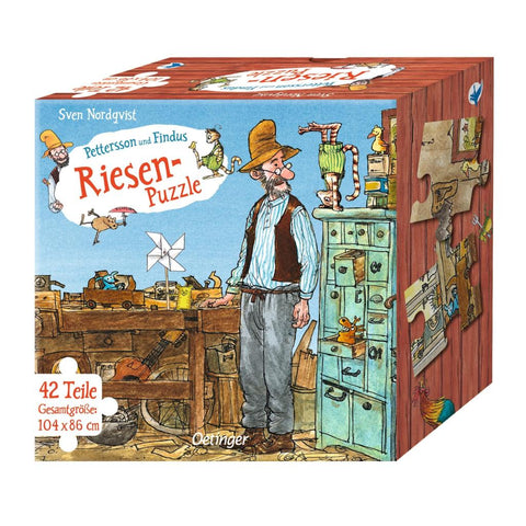 Pettersson und Findus. Riesen-Puzzle. Petterssons Tischlerschuppen. 42 Teile, Gesamtgröße 104 x 86 cm