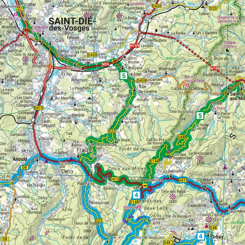 Vogesen, Motorradkarte 1:200.000, freytag & berndt