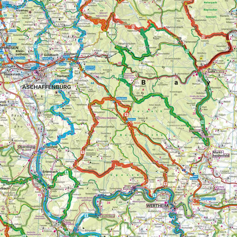 Spessart, Motorradkarte 1:200.000, freytag & berndt