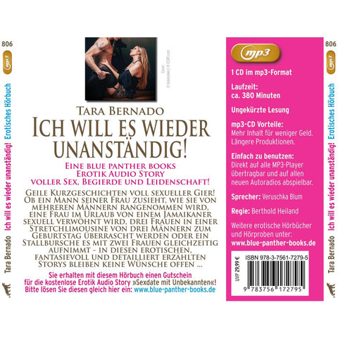 Ich will es wieder unanständig! 10 heiße geile Erotische Geschichten | Erotik Audio Story | Erotisches Hörbuch MP3CD