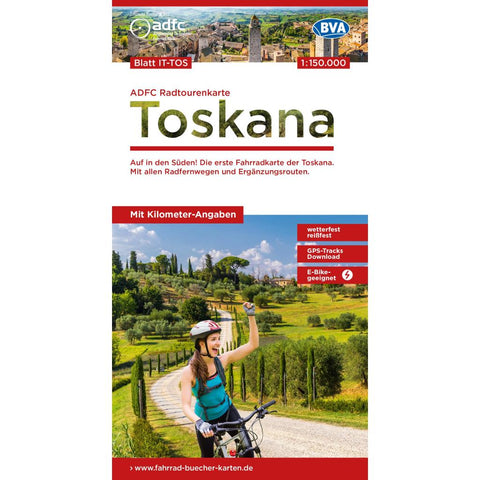 ADFC-Radtourenkarte IT-TOS Toskana 1:150.000, reiß- und wett