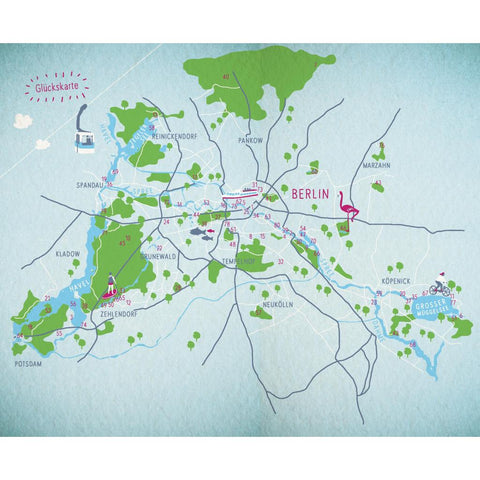 Blaue Glücksorte in Berlin