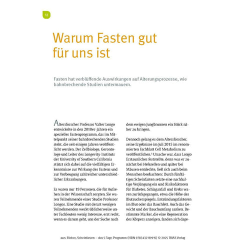 Scheinfasten - das 5-Tage-Programm