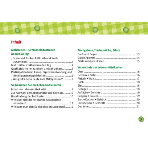 Mahlzeit! Der Kita-Speiseplan in Bildern