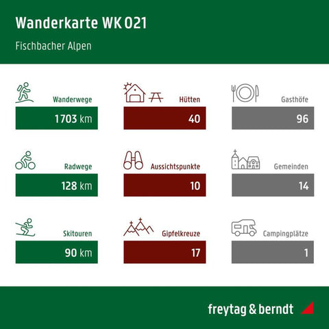 freytag & berndt Wanderkarte WK 021 Fischbacher Alpen, Roseggers Waldheimat - Mürzzuschlag 1:50.000