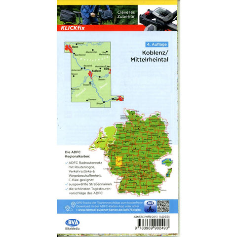 BVA ADFC Regionalkarte Koblenz Mittelrheintal 1:75.000