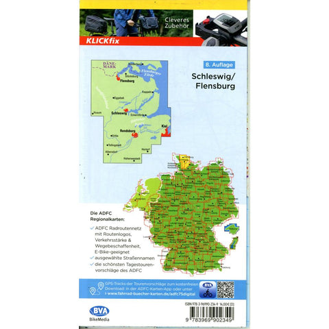 BVA ADFC Regionalkarte Schleswig Flensburg 1:75.000