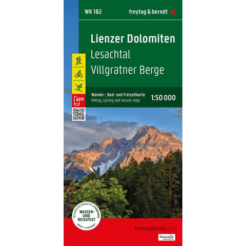 freytag & berndt Wanderkarte WK 182 Lienzer Dolomiten, Lesachtal - Villgratner Berge 1:50.000