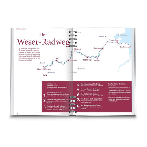 KOMPASS Radreiseführer Weser-Radweg
