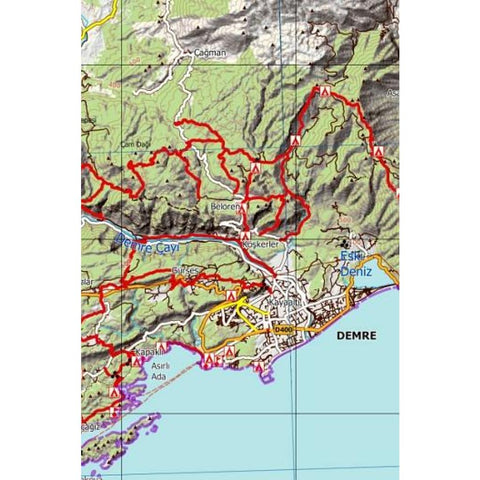 Lykien - Topographische Reisekarte 1:250.000 Türkei (Blatt 7)