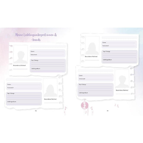 Music Journal feat. Maren Vivien Haase. Das kreative Eintragbuch für Erinnerungen an Musik-Events, Interpret:innen, Songs & Alben, die dich begeistern
