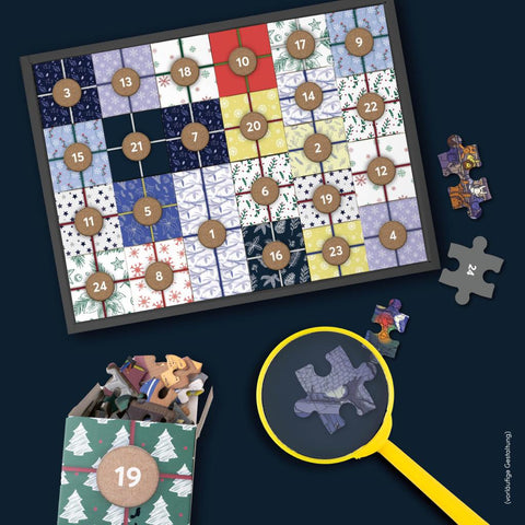 Puzzle-Rätsel-Adventskalender: Im Labor der Winterhexe - 24 Puzzles mit insgesamt 960 Teilen