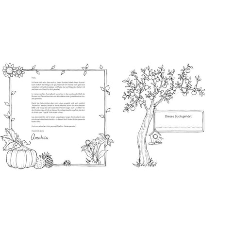Gartenparadies - Florale Motive und Tiere ausmalen