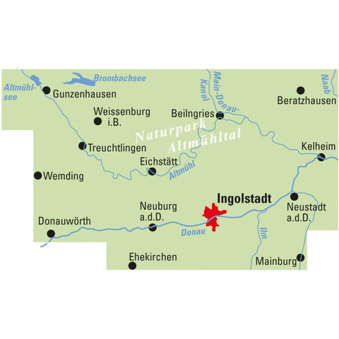ADFC-Regionalkarte Altmühltal Ingolstadt, 1:75.000, mit Tagestourenvorschlägen, reiß- und wetterfest, GPS-Tracks Download