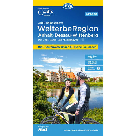 BVA ADFC Regionalkarte WelterbeRegion Anhalt - Dessau- Wittenberg 1:75.000