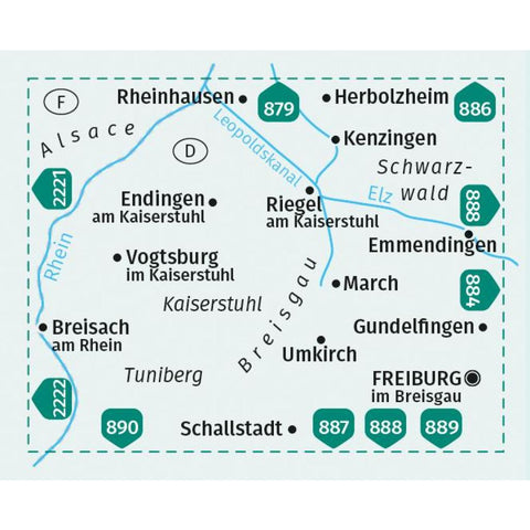 KOMPASS Wanderkarte 883 Kaiserstuhl, Tuniberg, Kenzingen, Emmendingen, Breisach am Rhein 1:25.000