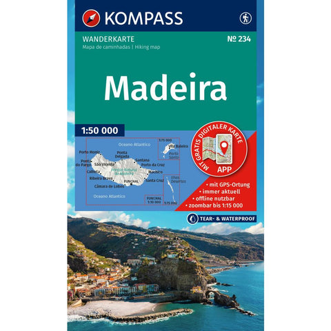 KOMPASS Wanderkarte 234 Madeira 1:50.000