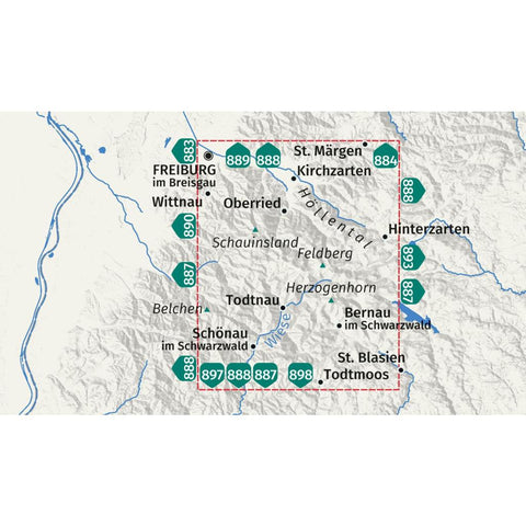 KOMPASS Wanderkarte 891 Feldberg, Todtnau, Kirchzarten, Hinterzarten 1:25.000