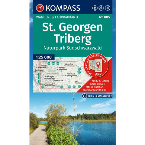 KOMPASS Wanderkarte 885 St. Georgen, Triberg, Naturpark Südschwarzwald 1:25.000