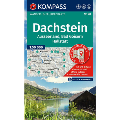 KOMPASS Wanderkarte 20 Dachstein, Ausseerland, Bad Goisern, Hallstatt 1:50.000
