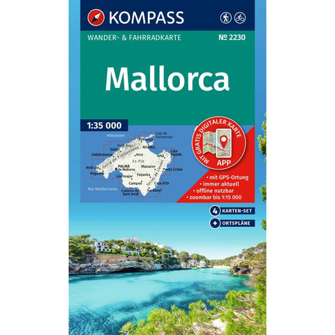 KOMPASS Wanderkarten-Set 2230 Mallorca (4 Karten) 1:35.000