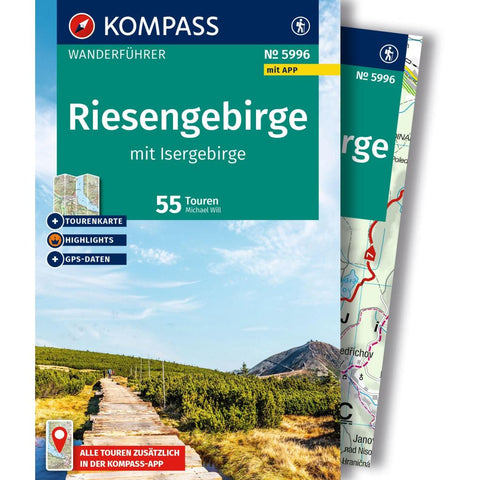 KOMPASS Wanderführer Riesengebirge mit Isergebirge, 55 Touren mit Extra-Tourenkarte