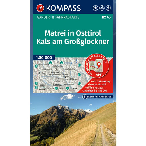 KOMPASS Wanderkarte 46 Matrei in Osttirol, Kals am Großglockner 1:50.000