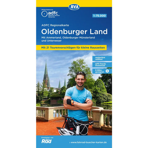 BVA ADFC Regionalkarte Oldenburger Land, mit Knotenpunkten 1:75.000