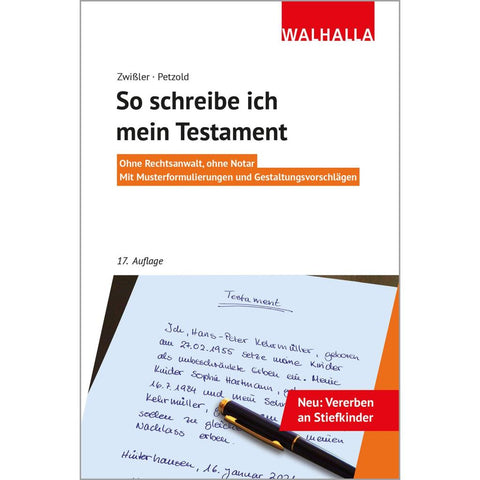 So schreibe ich mein Testament