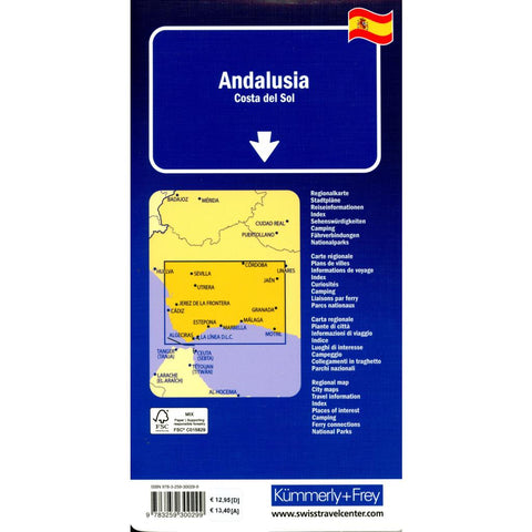 Kümmerly+Frey Regional-Strassenkarte Andalusien 1:200.000