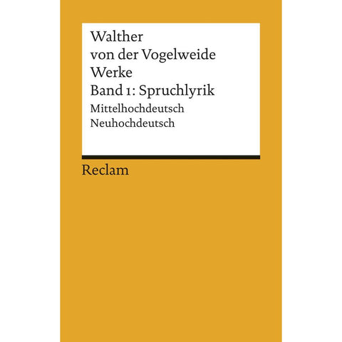 Werke 1. Spruchlyrik