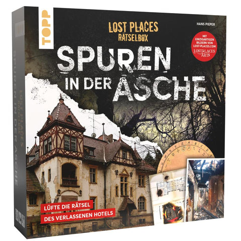 Lost Places Rätselbox - Spuren in der Asche: Ein Krimi-Rätsel für Zuhause. Lüfte die Rätsel des verlassenen Hotels