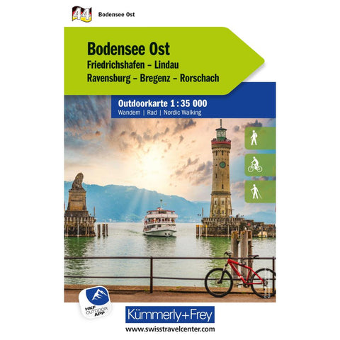 Kümmerly+Frey Outdoorkarte Deutschland 44 Bodensee Ost 1:35.000