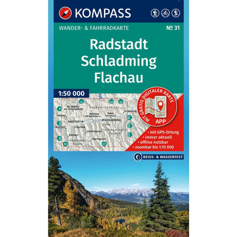 KOMPASS Wanderkarte 31 Radstadt, Schladming, Flachau 1:50.000