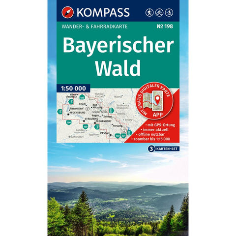 KOMPASS Wanderkarten-Set 198 Bayerischer Wald (3 Karten) 1:50.000
