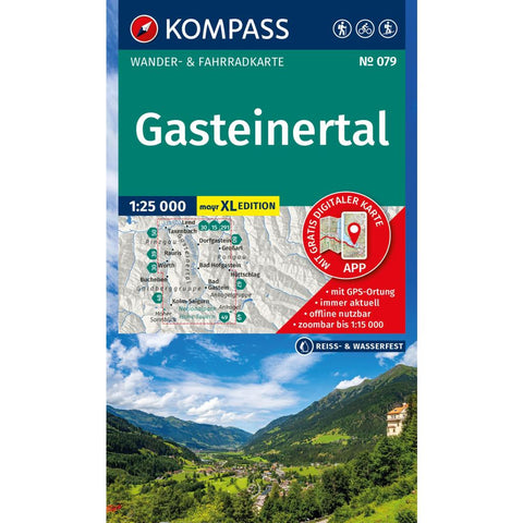 KOMPASS Wanderkarte 079 Gasteinertal 1:25.000