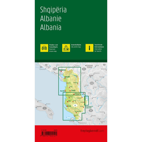 freytag & berndt Straßenkarte Albanien 1:150.000