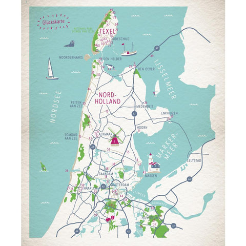 Glücksorte in Nordholland. Mit Texel