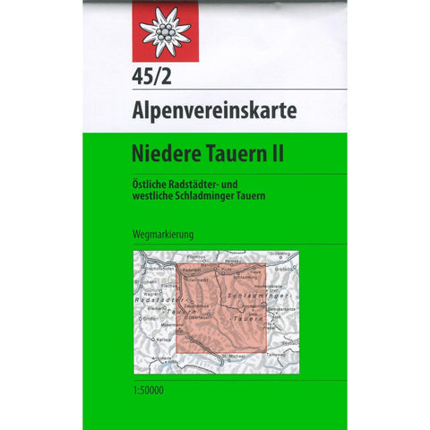 DAV Alpenvereinskarte 45/2 Niedere Tauern 2. 1 : 50 000 Wegmarkierung
