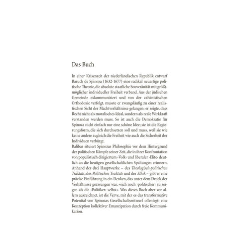 Spinoza und die Politik