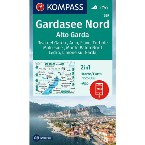 KOMPASS Wanderkarte 659 Gardasee Nord / Alto Garda, Riva del