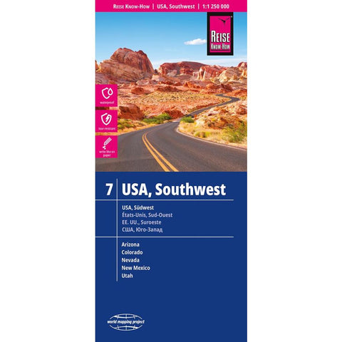 Reise Know-How Landkarte USA 07, Südwest / USA, Southwest (1:1.250.000)