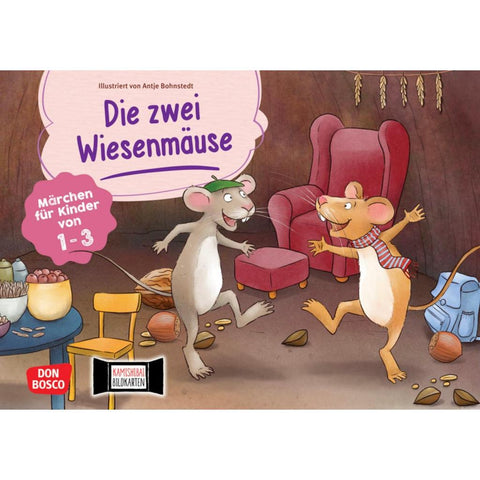 Die zwei Wiesenmäuse. Kamishibai Bildkartenset