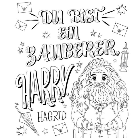 Aus den Filmen zu Harry Potter: Magische Poster zum Ausmalen - Zauberhafte Zitate aus der Welt von Harry Potter