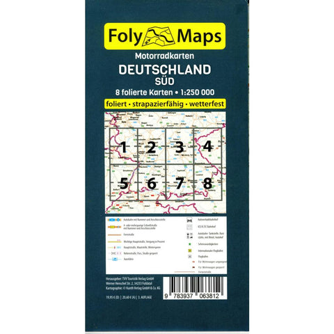 FolyMaps Motorradkarten Deutschland Süd 1 : 250 000